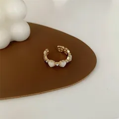 リング 指輪 アクセサリー ハート 金属  韓国 ファッション 雑貨 かわいい おしゃれ 北欧 送料無料 [K] (T)