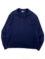 ポロ ラルフローレン ハーフジップ ネイビー ニット