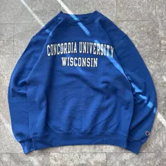 チャンピオン champion スウェット トレーナー concordia カレッジロゴ Mサイズ 青 ブルー 古着