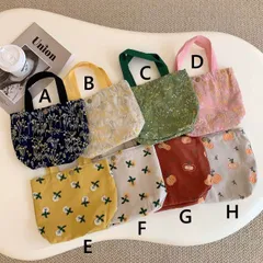 ミニトートバッグ バッグ お弁当 刺繍 かわいい デザイン レディース 韓国ファッション[K](T)