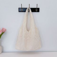 pokipcee ポキプシー スザニ刺繍 ショルダーバッグ ホワイト 刺繍 