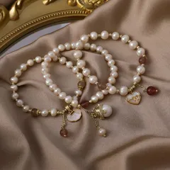 ブレスレット 天然淡水パール アクセサリー レディース 韓国 ファッション 雑貨 かわいい おしゃれ 北欧 送料無料 [K] (T)