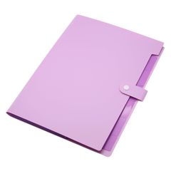 ファビュラス堂 ドキュメントファイル A4 7ポケット 書類整理 ジャバラファイル 事務用品 領収書ファイル 収納 持ち運び プリント パープル 紫 [パープル]