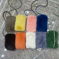 ショルダーバッグ 携帯バッグ ファー 無地 もこもこ レディース  韓国 ファッション 雑貨 かわいい おしゃれ 北欧 送料無料 [K] (T)