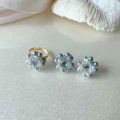 種類1：写真色/10点/ピアス S925ポストデザインパールピアス (T)