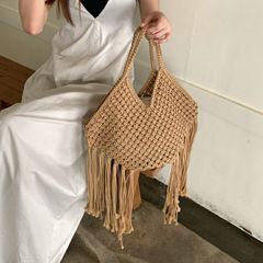 WS（ドゥーブル） レザーハンドルラフィアミニバッグ カゴ ザラ