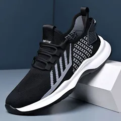 メンズ スニーカー 黒 メッシュ 軽量 厚底 蒸れにくい 疲れにくい 歩きやすい 滑り止め ジム ランニング 通勤 仕事 夏