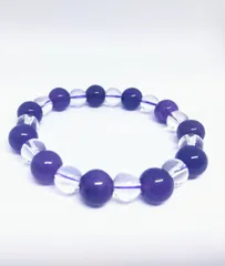 おすすめ　天然石・水晶＆アメジスト・ブレスレット