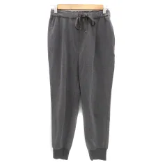 ルクールブラン le.coeur blanc ジョガーパンツ イージー 七分丈 36 S チャコールグレー /HO14