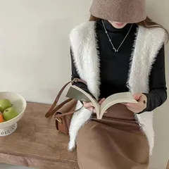 シャギーニットベスト　ジレ (T)