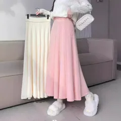 ニットロングスカート　フレアスカート (T)