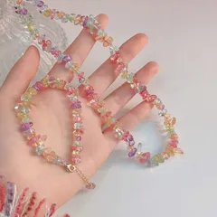 種類2：ネックレス ビーズアクセサリー　ネックレス＆ブレスレット (T)