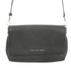 マイケルマイケルコース Michael michael kors ショルダーバッグ ミニ サコッシュ レザー ロゴ シルバー金具 黒 ブラック /AH13 ■GY01