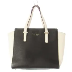 ケイトスペード KATE SPADE ハンドバッグ 2way ショルダーバッグ PVC 配色 バイカラー ロゴ 黒 ブラック /CK16 ■GY18