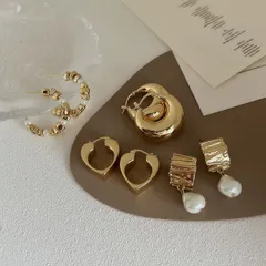 種類3：C メタル金属風ピアス (T)