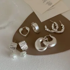 種類1：A メタル風ピアス　925シルバーポスト (T)