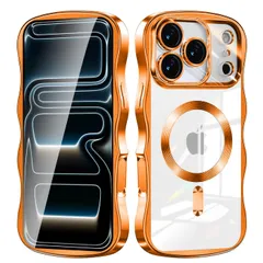 【新着商品】マット感 いphone17promax 耐衝撃 オールインワンTPUボタン スマホケース ワイヤレス充電 磁気吸引式携帯ケース 人気 保護ソフト カバー 取り外し アイフォン17プロマックス 指紋防止 透明バックシェル 滑り止め 波状フレーム 用の