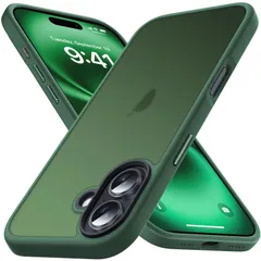 【数量限定】17用 ケース 半透明 マット 耐衝撃 iPhone 滑り止め 米軍MIL規格 指紋防止 スマホケース アイフォン ストラップホール付き Anqrp ワイヤレス充電対応 アイホン17 カバー 6.3インチ グリーン