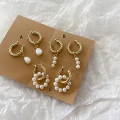 種類1：A オシャレなパールビンテージピアス (T)