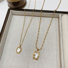 天然石 サンゴ シェル クロス 宝石 SILVER 925 ネックレス3本セット 