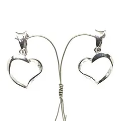 ネジバネ式 オープンハートイヤリング E 0704