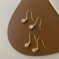 種類2：ゴールド/大 ジルコニアピアス (T)