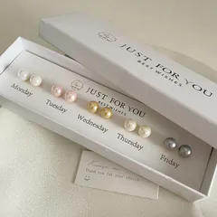 種類1：10点/写真色 パールピアス　レディース　10点セット (T)