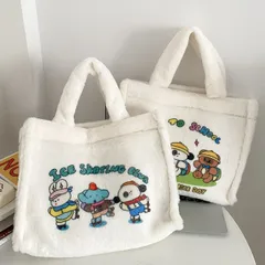 トートバッグ ショルダーバッグ ファーバッグ 犬 かわいい ファッション[K](T)