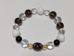 パワーストーン　天然石　ブレスレット　天珠　三眼（小）14cm　No.416