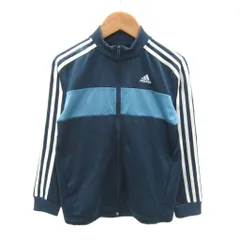 アディダス adidas スポーツウエア ジャージ トラックジャケット 140cm ネイビー 紺 ジップアップ スリーライン /SY12 ■GY58 男の子