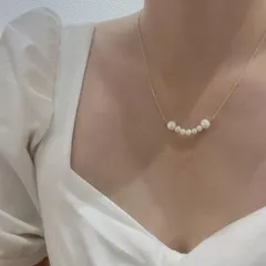 アクセサリー ネックレス 天然パール 欧米風 ビンテージ  韓国 ファッション 雑貨 かわいい おしゃれ 北欧 送料無料 [K] (T)