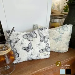 蝶々ポーチ コスメポーチ クラッチバッグ 収納ポーチ 大容量 メイクポーチ レディース レース付き 韓国ファッション 小物入れ かわいい ガーリー おしゃれ プレゼント ファスナー付き バッグインバッグ 小物収納 コンパクト 軽量 ブラック ライトブルー 春
