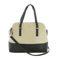 ケイトスペード KATE SPADE 2WAYバッグ ハンドバッグ ショルダーバッグ レザー バイカラー アイボリー 濃紺 ネイビー /MI ■GY49