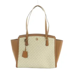 マイケルコース MICHAEL KORS トートバッグ ラージ PVC レザー モノグラム柄 ロゴ オフホワイト ベージュ /MI ■GY49