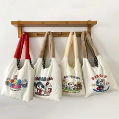 トートバッグ バッグ 犬 ビンテージ 大容量 かわいい 韓国ファッション[K](T)