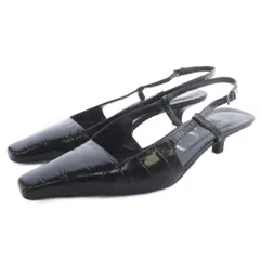 【中古】グッチ GUCCI クロコ型押し ストラップ サンダル スクエアトゥ 37 黒 ブラック /SR ■GY20 レディース グッチ GUCCI クロコ型押し ストラップ サンダル スクエアトゥ 37 黒