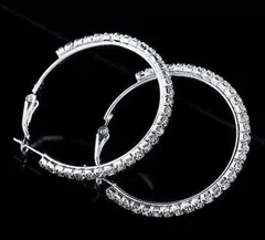 種類4：5cm 人気ラインストーンピアス (T)