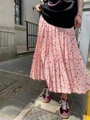 大人カジュアル 花柄 お出かけ ロングスカート 大きいサイズ 可愛い系 若見せ[K](T)