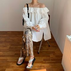 Chacott】【ノーソーイング】バックレースアップニットワインレッド6分