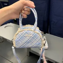 リボンチェック柄ショルダーバッグ (T)