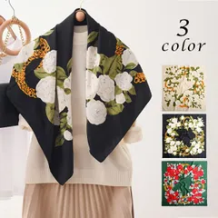レディースファッションデザイン花レーヨンスカーフ (T)