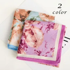 レディースファッションデザイン花レーヨンスカーフ (T)