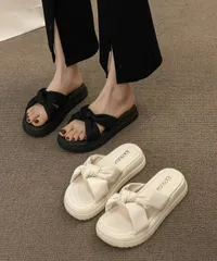 厚底サンダル ミュールサンダル 美脚 夏 (T)