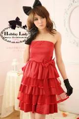 5段フリルドレス ワンピース (T)