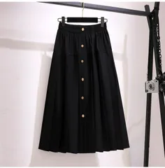 3L～7L 大きいサイズ ウエストゴム タックり プリーツスカート(T)