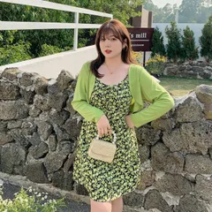 種類3：5L/ワンピース ボレロ小花柄キャミワンピース (T)