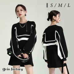 スウェットワンピース 長袖 ワンピース レディース おしゃれ きれいめ 可愛い かわいい ミニドレス ミニ丈 ミニワンピ ブラック 黒 ホワイト 白 ツートンカラー 白黒 モノトーン モード シック かっこいい S M L 大人 オシャレ 上品 韓国ファッショ