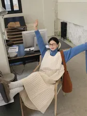 種類1：フリーサイズ/ワンピース おしゃれカジュアル系ニット/ノースリーブワンピース (T)