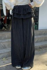 □アダムエロペオールインワン ワイドパンツタックウエストゴムリネン 