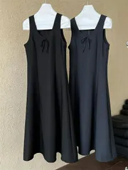 ノースリーブ ベストワンピース ロング丈 Aライン (T)